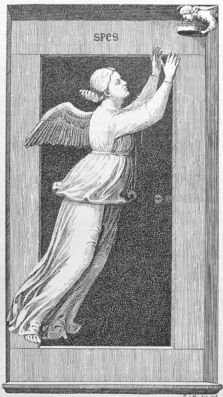 《希望》(the Hope)，乔托在E.蒙兹的旧书《文艺复兴》中写道，1882年，巴黎